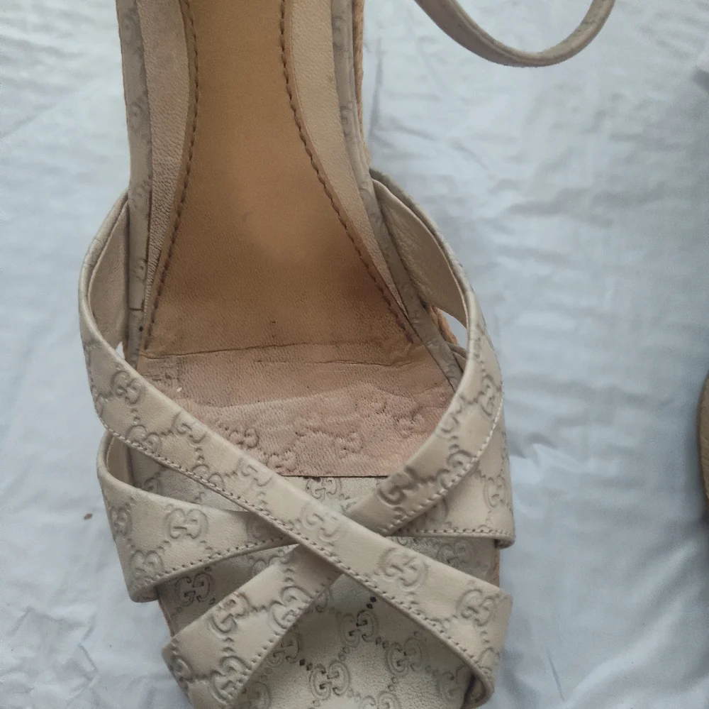 Gucci Microguccissima Espadrilles Wedges - Picture 2 of 5